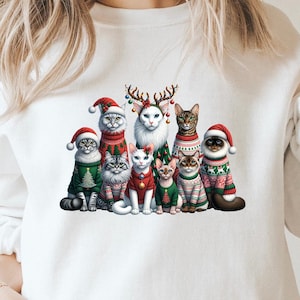 Meowy Natal PNG, Festivo, Gato, Natal, Gatos Fofos De Natal Png, Luzes De Natal Gato Png, Natal Png, Download Instantâneo Digital