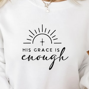 Sa Grâce assez SVG PNG PDF, verset de la Bible Svg, Svg chrétien, Svg religieux, Svg inspirant, Art chrétien, Svg foi