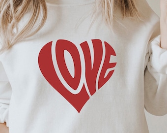 Retro Love Heart SVG PNG: Valentine's Day Design (Digital Download)