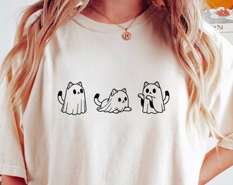 Сute Ghost Cats SVG PNG PDF, Ghost Cat Svg, Cat Lovers, Halloween Cat Svg, Cat Halloween Png, Ghost Cats, Halloween Cat, Funny Cat Ghost