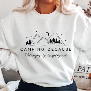 Acampar porque la terapia es cara SVG PNG PDF, Camper Svg, Camping Lover Svg, Camping es mi terapia favorita Svg, Amante de la naturaleza Svg Png