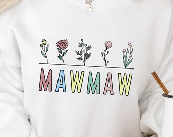 Mawmaw SVG PNG, Grandma Png, Sublimation Design File, Mom Png, Mother's Day Gift, Grandma T-Shirt, Screen Print Transfer, Digital Download