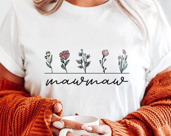 Mawmaw SVG PNG, Grandma Png, Sublimation Design File, Mom Png, Mother's Day Gift, Grandma T-Shirt, Screen Print Transfer, Digital Download