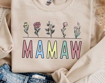 Mamaw SVG PNG, Grandma Png, Sublimation Design File, Mom Png, Mother's Day Gift, Grandma T-Shirt, Screen Print Transfer, Digital Download