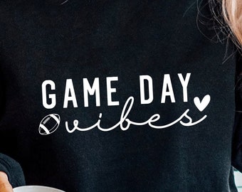 Game Day Vibes SVG PNG PDF, Game Day Svg, Football Svg, Football Mom Svg, Game Day Vibes T-Shirt Svg, Game Day T-Shirt, Sports T-Shirt Svg