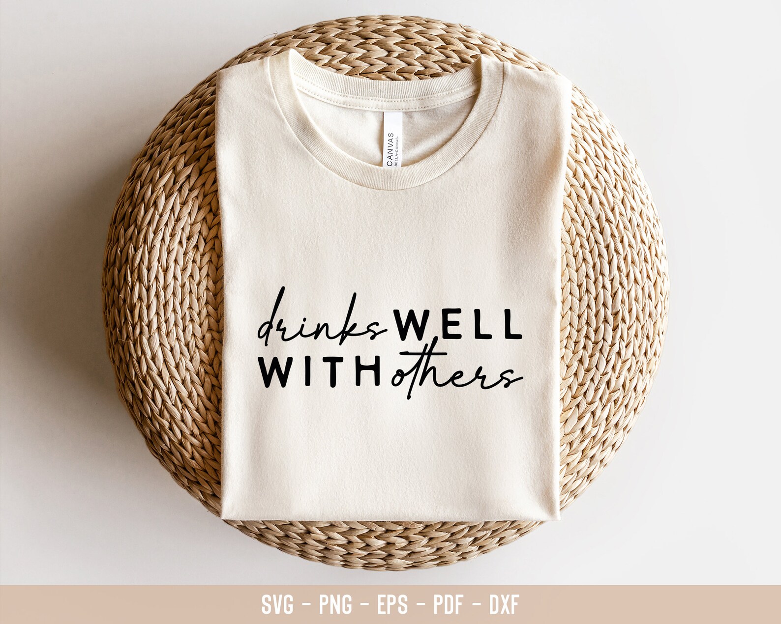 Drinks Well With Others SVG PNG PDF Funny Drinking Svg - Etsy