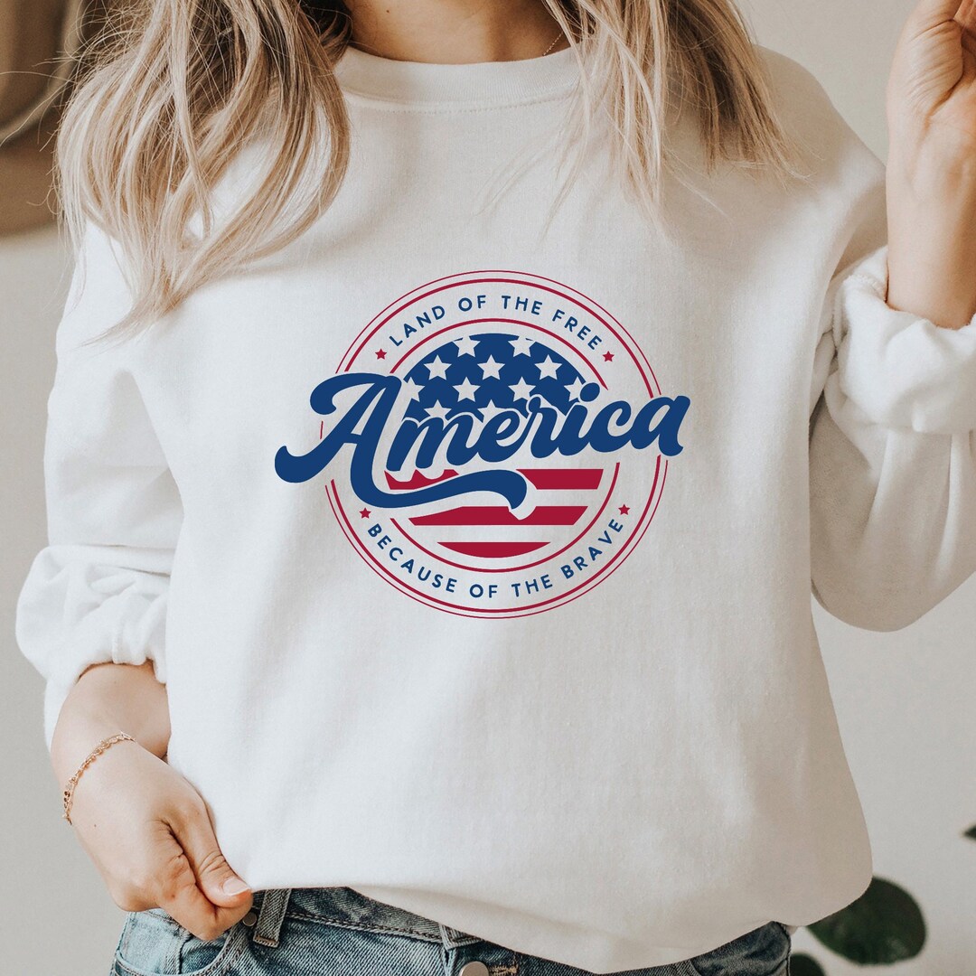America the Land of the Free Because of the Brave SVG PNG PDF, 4th of ...