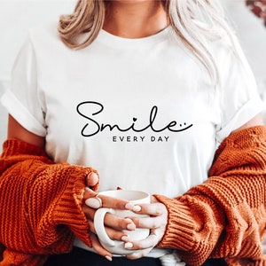 Smile Svg, Smile Every Day SVG, Be Kind Svg, Motivational SVG, Girly Svg, Inspirational, positive, Cricut and Silhouette cut file svg png zdjęcie 3