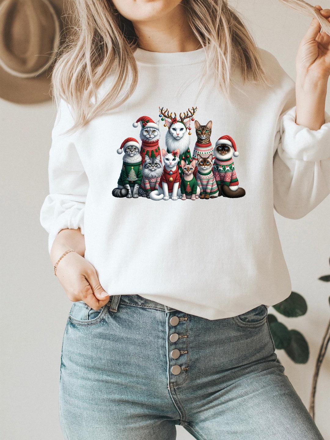 Meowy Christmas PNG, Festive, Cat, Christmas, Cute Christmas Cats Png