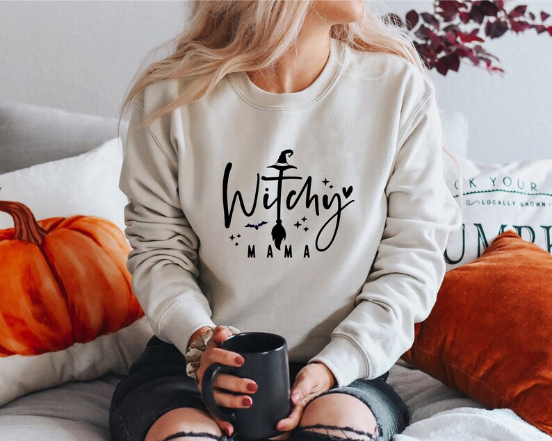 Witchy Mama SVG: Cauldron, Crystals, Spooky Vibes (Digital File) image 2