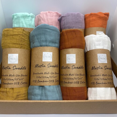 Organic Muslin Swaddle Blanket Etsy UK