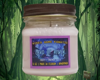 video game candle | Mason jar or limited edition TIN | Non toxic and Soy | 8 oz fandom | Home Decor