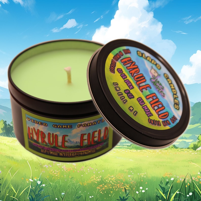 The Legend of Zelda Inspired Video Game Candle Comes in a Tin Non Toxic