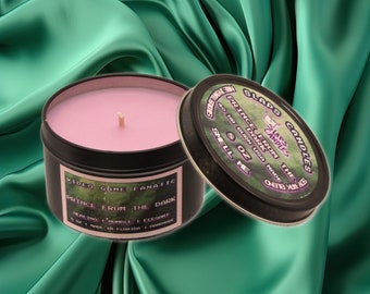 Prince from the Dark | Black Tin | Non toxic and Soy | 8 oz fandom | Home Decor