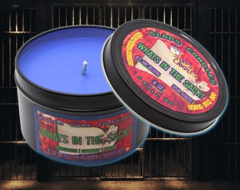 Whats in the SACK? Video Game Candle| Tin Candle | Non toxic and Soy | 8 oz fandom home decor