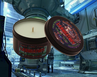 Laboratory- video game candle| Tin Candle | Non toxic and Soy | 8 oz fandom home decor