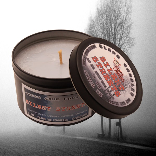 Silent Streets-video game candle | Mason jar or limited edition TIN | Non toxic and Soy | 8 oz fandom