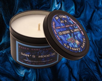 Sans Hoodie-Video Game Candle | New and Updated Tins | Non toxic and Soy | 8 oz fandom | Home Decor | Holidays