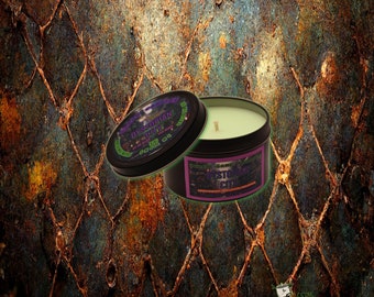 Dystopian City-Video game candle | Updated New Tin Design | Non toxic and Soy | 8 oz fandom