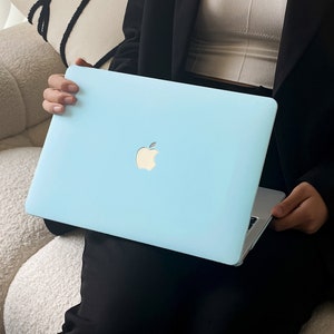 Creamy Blue Case for New MacBook Pro 14 Pro A2442 Pro 16 inch 2022 M2 Air 13 A2681 M2 Pro 13 A2338 and Others  Unique Laptop Case
