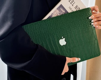 ヴィンテージグリーンのユニークなハードケースカバー（MacBook Air 13