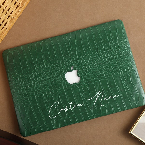 Emerald Green Cracks Style Case für New MacBook Pro 14 Pro A2442 Pro 16 Zoll 2022 M2 Air 13 A2681 M2 Pro 13 A2338 und einzigartige Laptoptasche