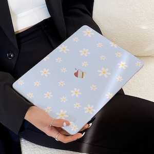 Sky Blue Floral Case for New MacBook Pro 14 Pro A2442 Pro 16 inch 2022 M2 Air 13 A2681    M2 Pro 13 A2338 and Unique Laptop Case