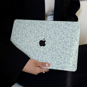 Fresh Blue Floral Cloth Case for New MacBook Pro 14 Pro A2442 Pro 16 inch 2022 M2 Air 13 A2681    M2 Pro 13 A2338