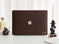 Coffee Crocodile Print Personalized Leather MacBook Hard Cover For MacBook Pro 13 14 16 15 Air 13 12 inch All New MacBook M2 M3 Laptop Case product logo