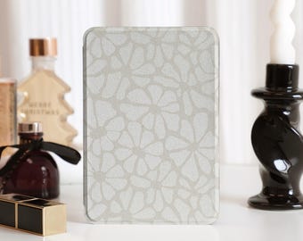 Beige Flower Texture Personalized All New Kindle 6" 11th 2024 case, Kindle Paperwhite 7'' 12th Case Paperwhite 6.8''Case, Gifts for Mum