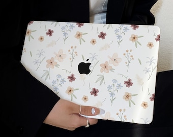 Elegante Hülle mit Blumenmuster für neue MacBook Pro 14 Pro A2442 Pro 16 Zoll 2022 M2 Air 13 A2681 M2 Pro 13 A2338