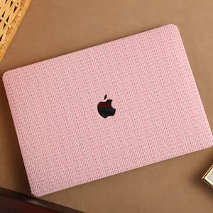 Vintage Woven Pink Case for New MacBook Pro 14 Pro A2442 Pro 16 inch 2022 M2 Air 13 A2681 M2 Pro 13 A2338 and Unique Laptop Case