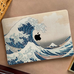 Japanese Kanagawa Surfing Case for New MacBook Pro 14 Pro A2442 Pro 16 inch 2022 M2 Air 13 A2681    M2 Pro 13 A2338 and Unique Laptop Case