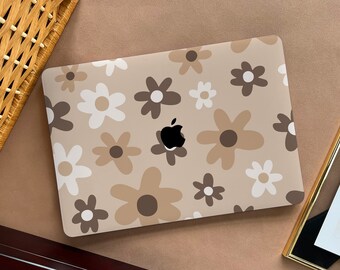 Elegant Brown Daisies Case for New MacBook Pro 14 Pro A2442 Pro 16 inch 2022 M2 Air 13 A2681    M2 Pro 13 A2338 and Unique Laptop Case