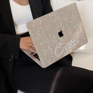 Camel Elegant Flowers Case for New MacBook Pro 14 Pro A2442 Pro 16 inch 2022 M2 Air 13 A2681 M2 Pro 13 A2338 image 2