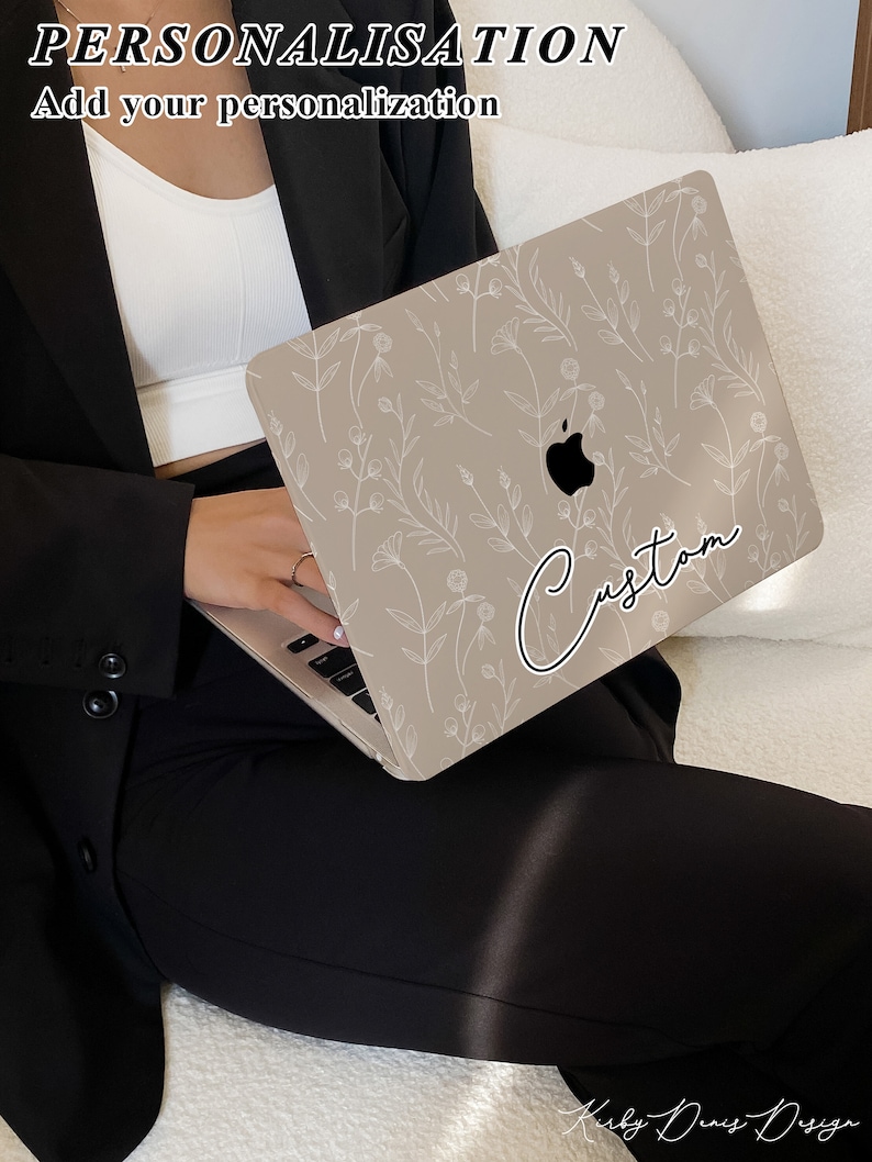 Camel Elegant Flowers Case for New MacBook Pro 14 Pro A2442 Pro 16 inch 2022 M2 Air 13 A2681 M2 Pro 13 A2338 image 2
