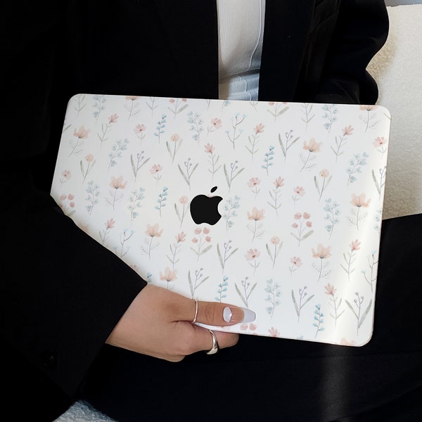 Pink Wild Flowers Case for New MacBook Pro 14 Pro A2442 Pro 16 inch 2022 M2 Air 13 A2681    M2 Pro 13 A2338