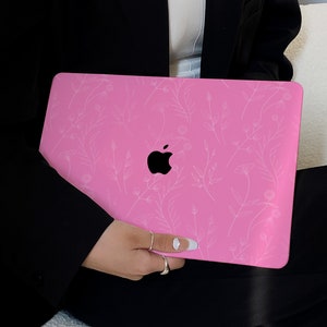 Bubblegum Elegant Flowers Case for New MacBook Pro 14 Pro A2442 Pro 16 inch 2022 M2 Air 13 A2681    M2 Pro 13 A2338 and Unique Laptop Case