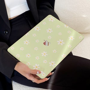Leichte Matcha Floral Hülle für neue MacBook Pro 14 Pro A2442 Pro 16 Zoll 2022 M2 Air 13 A2681 M2 Pro 13 A2338 und einzigartige Laptop Hülle