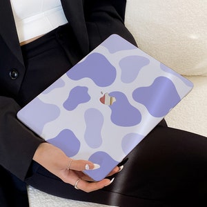 Blue Cow Print Case for New MacBook Pro 14 Pro A2442 Pro 16 inch 2022 M2 Air 13 A2681    M2 Pro 13 A2338 and Unique Laptop Case