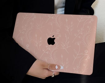 Pastel Pink Elegant Flowers Case for New MacBook Pro 14 Pro A2442 Pro 16 inch 2022 M2 Air 13 A2681  M2 Pro 13 A2338