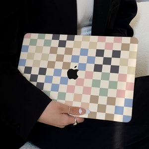 Colorful Checkered Wallpaper Case for New MacBook Pro 14 Pro A2442 Pro 16 inch 2022 M2 Air 13 A2681 M2 Pro 13 A2338 and Unique Laptop Case