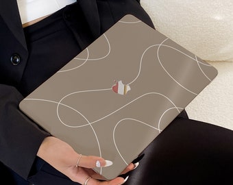 Coffee Line Art Case for New MacBook Pro 14 Pro A2442 Pro 16 inch 2022 M2 Air 13 A2681    M2 Pro 13 A2338 and Unique Laptop Case