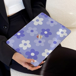 Fresh Blue Floral Case for New MacBook Pro 14 Pro A2442 Pro 16 inch 2022 M2 Air 13 A2681    M2 Pro 13 A2338 and Unique Laptop Case