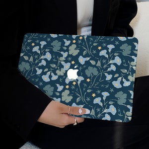 Blue Morning Glory Case for New MacBook Pro 14 Pro A2442 Pro 16 inch 2022 M2 Air 13 A2681    M2 Pro 13 A2338