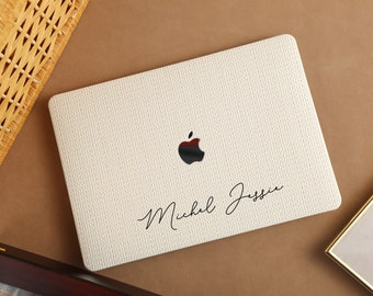 Funda beige tejida vintage para el nuevo MacBook Pro 14 Pro A2442 Pro 16 pulgadas 2022 M2 Air 13 A2681 M2 Pro 13 A2338 y funda única para portátil