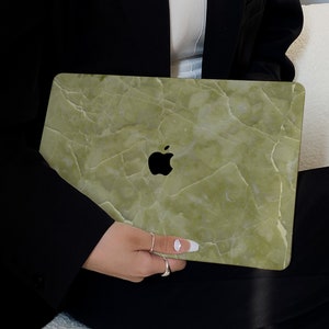 Jade Marble Case for New MacBook Pro 14 Pro A2442 Pro 16 inch 2022 M2 Air 13 A2681    M2 Pro 13 A2338 and Unique Laptop Case