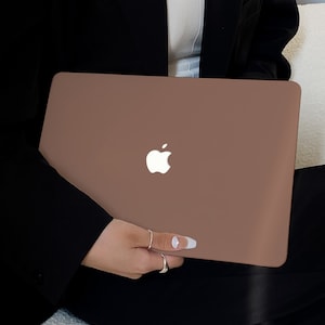Coque marron chocolat pour nouveau MacBook Pro 14 Pro A2442 Pro 16 pouces 2022 M2 Air 13 A2681 M2 Pro 13 A2338 et autres Housse pour ordinateur portable unique