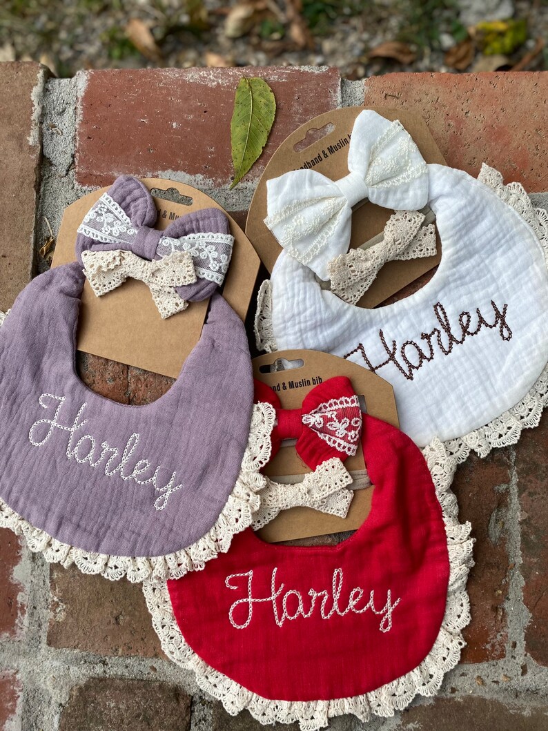 New colors Customize bibs shower gifts new baby birthday bib afbeelding 5