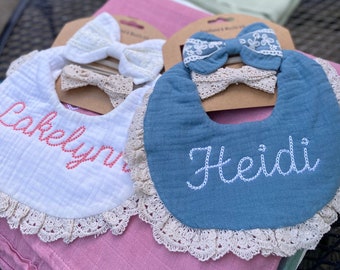 New colors Customize bibs - shower gifts - new baby - birthday bib